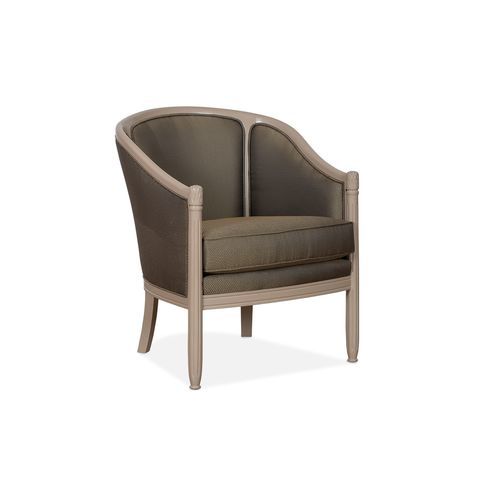 Klassischer Sessel - DALILA - AM LIVING - Stoff / lackiertes Holz / mit abnehmbarem Kissen