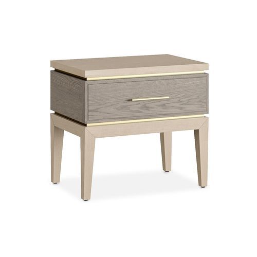 Moderner Nachttisch - PURE - AM LIVING - Holz / Messing / Gestell aus Holz