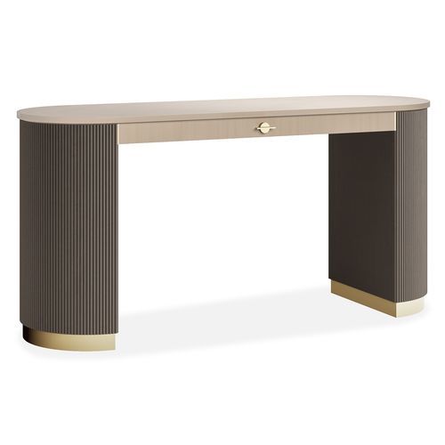 Bodenstehender Schreibtisch - AIM - AM LIVING - modern / lackiertes Holz / gerade