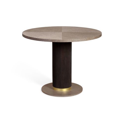 Moderner Esstisch - AIM - AM LIVING - Holz / Gestell aus Holz / Gestell aus Messing