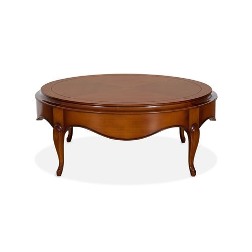Stil-Couchtisch - GALA - AM LIVING - Holz / Gestell aus Holz / rund