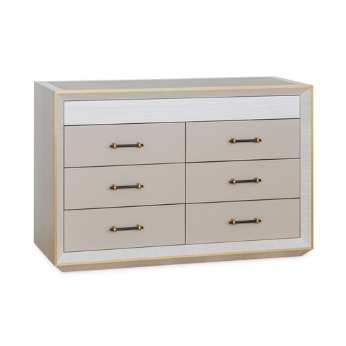Moderne Kommode - PEAK - AM LIVING - Holz / Leder / rechteckig