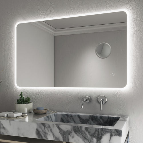 Wandmontierter Spiegel für Badezimmer - ETNA XL - BISELARTE - für Hotels / für Hotelzimmer / für öffentliche Bereiche