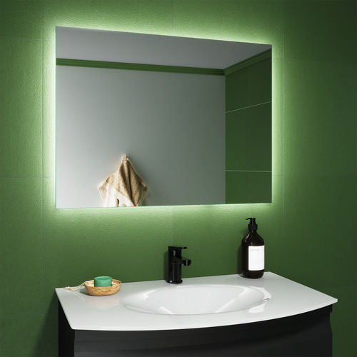 Wandmontierter Spiegel für Badezimmer - ONIX EDGE - BISELARTE - modern / rechteckig / silberfarben