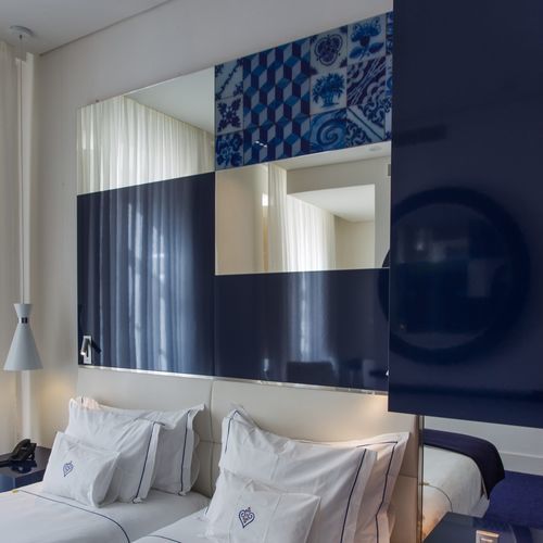 Dekorglasscheibe - HOTEL PORTUGAL - BISELARTE - VSG / Ornament / Digitaldruck