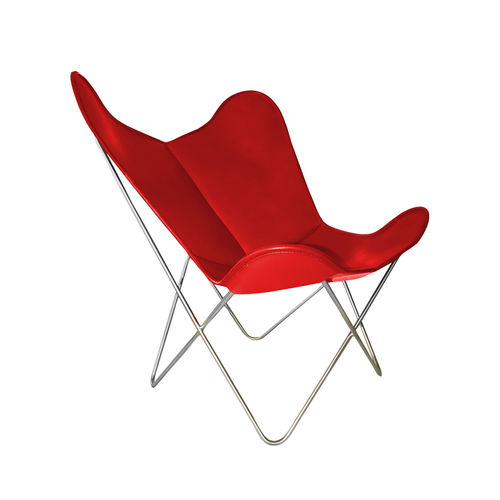Moderner Sessel - HARDOY BUTTERFLY KIDS - WEINBAUMS - Batyline® / Leder / Edelstahl