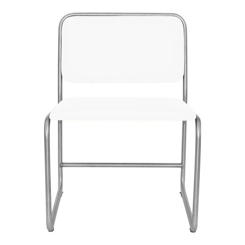 Bauhaus-Design-Stuhl - WB3 - WEINBAUMS - für den Innenraum / Leder / Gestell aus rostfreiem Edelstahl