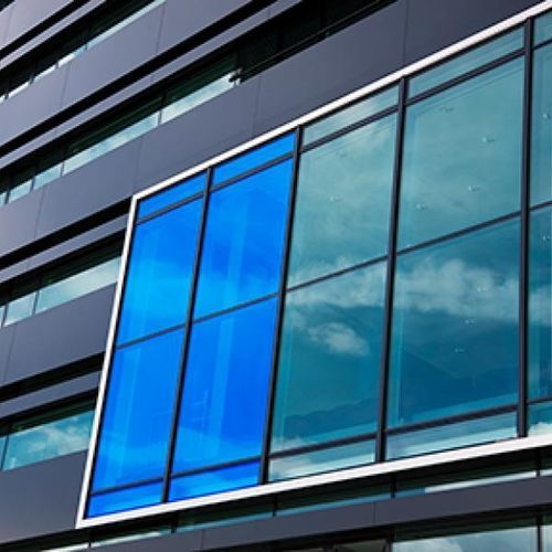 Dekorative Folie / für Fenster - AZUR 80 XC - SolarScreen International - für Fassade / zur Anwendung auf Glas / PET