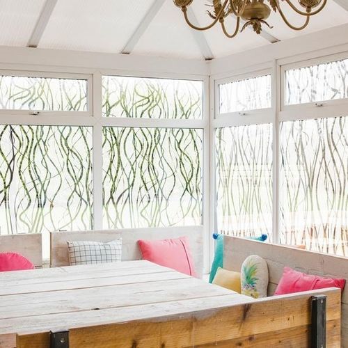 Dekorative Folie für Trennwand - LIANA - SolarScreen International - zur Anwendung auf Glas / PET / selbstklebend