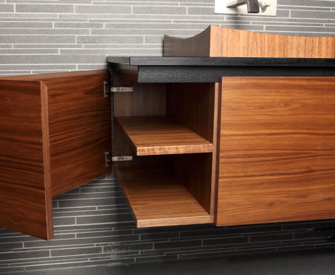 Waschtisch-Unterschrank / Holz - LAGUNA PURE - ALEGNA - modern / mit integriertem Hochschrank