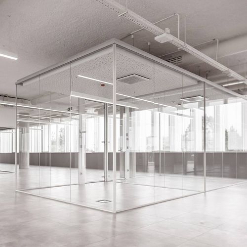 Abnehmbare Trennwand - UNICA SLIM - DIVILUX - Glas / für professionellen Einsatz / Büro