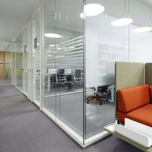 Abnehmbare Trennwand - METRICA D2 - DIVILUX - festinstalliert / mit Glasfront / Polycarbonat