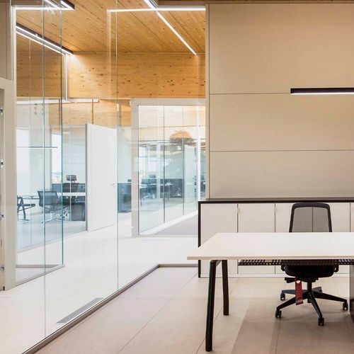 Abnehmbare Trennwand - UNICA U - DIVILUX - Glas / für professionellen Einsatz / Büro