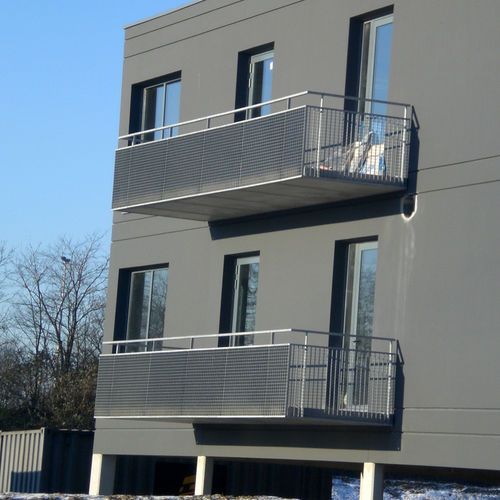 Geländer / galvanisiertem Stahl - PRESS-LOCKED - JK TECHNIC - Maschendraht / für Außenbereich / für Treppen
