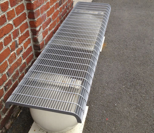 Moderne Bank für den öffentlichen Raum - JK TECHNIC - Stahl / Aluminium / Edelstahl