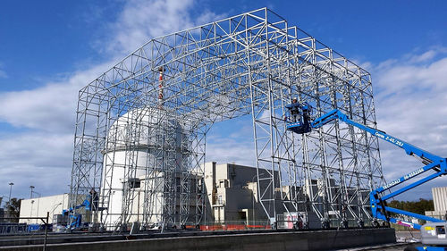 Metallrahmen-Flächentragwerk - FABRIC BUILDINGS - Favaretti - für Abdeckung / für Industrieanwendung / PVC-Folie