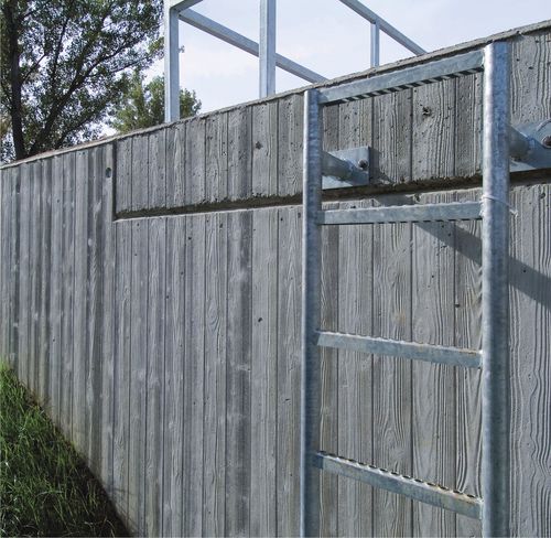 Schalungsform für Grundstücksmauer - BIBERACH - NOE PLAST - Holzoptik / für Sichtbeton / für Beton