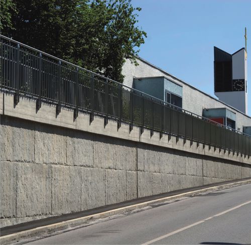 Schalungsform für Fassaden - GRANIT III - NOE PLAST - für Wand / für Pfeiler / Steinoptik