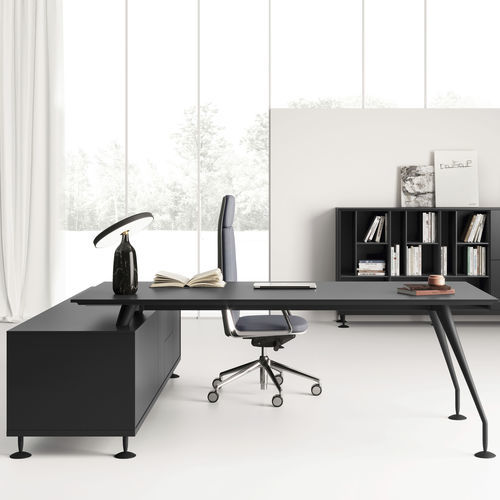 Chefschreibtisch - TRENDY - UFFICIO DESIGN ITALIA - bodenstehend / modern / Aluminium