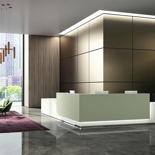 L-förmig-Empfangstheke - VISION - UFFICIO DESIGN ITALIA - Holz