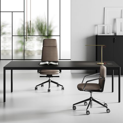 Chefschreibtisch - ROUND - UFFICIO DESIGN ITALIA - bodenstehend / für mehrere Personen / modern