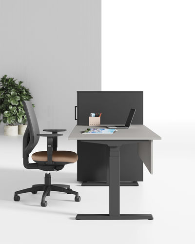 Bodenstehender Schreibtisch - STAND - UFFICIO DESIGN ITALIA - für mehrere Personen / modern / Metall