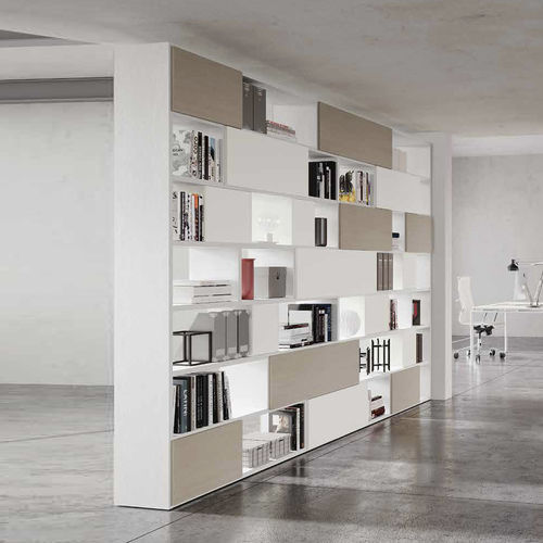Modul-Bücherregal - SPACE - UFFICIO DESIGN ITALIA - wandmontiert / hoch / niedrig