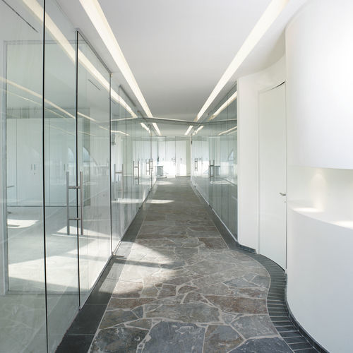 Glastrennwand - CRYSTAL - UFFICIO DESIGN ITALIA - für professionellen Einsatz / Büro / transparent