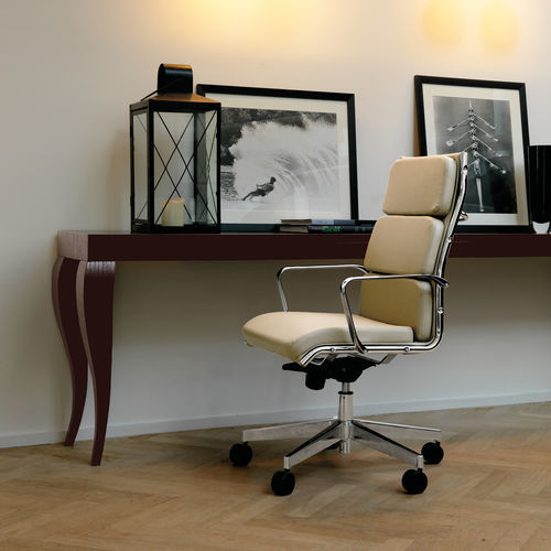 Moderner Chefsessel - VISUAL COMFORT - UFFICIO DESIGN ITALIA - Hochlehner / schwarz / braun