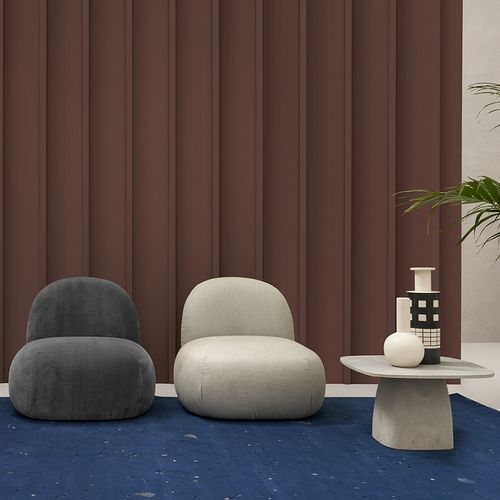 Moderner Kaminsessel - PAFFO - UFFICIO DESIGN ITALIA - Stoff / grau / weiß
