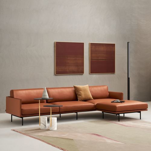 Modulsofa - COMODO - UFFICIO DESIGN ITALIA - modern / Leder / mit Armlehnen