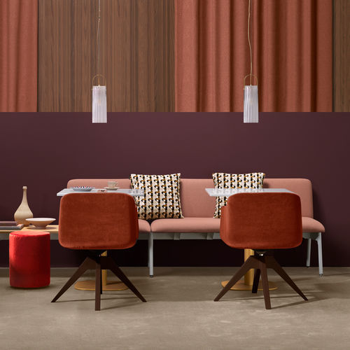 Modulare Polsterbank - MALTA - UFFICIO DESIGN ITALIA - modern / Stoff / Gestell aus Metall