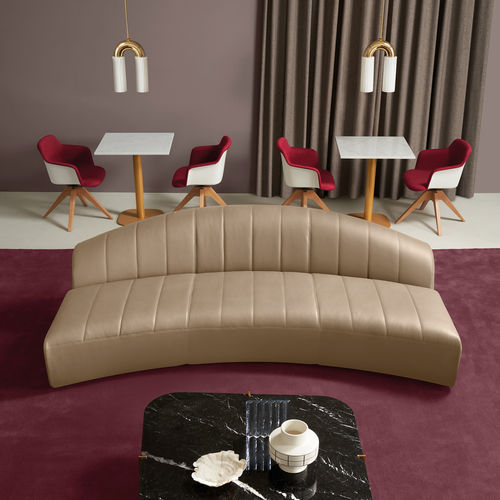 Halbrundes Sofa - CURVED - UFFICIO DESIGN ITALIA - modern / Leder / ohne Armlehnen
