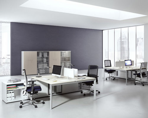 Schreibtisch für Open Space - ESSENTIAL - UFFICIO DESIGN ITALIA - modern / Nussbaum / Ahornholz