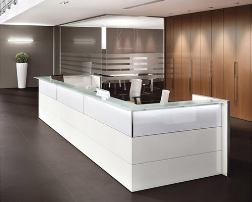 Empfangstheke für Eckeinbau - KUBIK - UFFICIO DESIGN ITALIA - modular / Laminat
