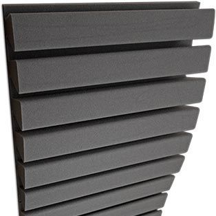 Akustikplatte für Decke - STRIPESORB ARC® - Jocavi - Acoustic Panels, Lda - für Wand / melaminbeschichtet / quadratisch