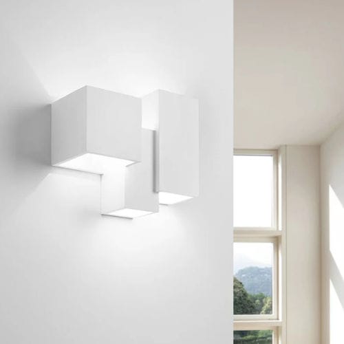 Moderne Wandleuchte - HERAEA - URBAN - für den Innenraum / Gips / rechteckig