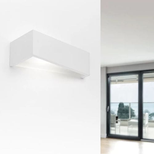 Moderne Wandleuchte - TEOS - URBAN - für den Innenraum / Gips / rechteckig