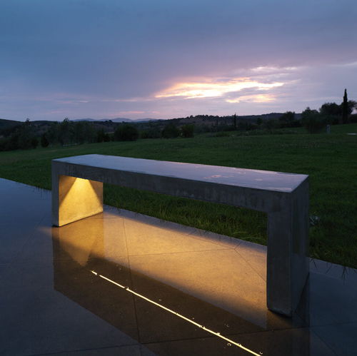 Moderne Bank für den öffentlichen Raum - PANCA - Lucifero's - Beton / Stahl / Aluminium