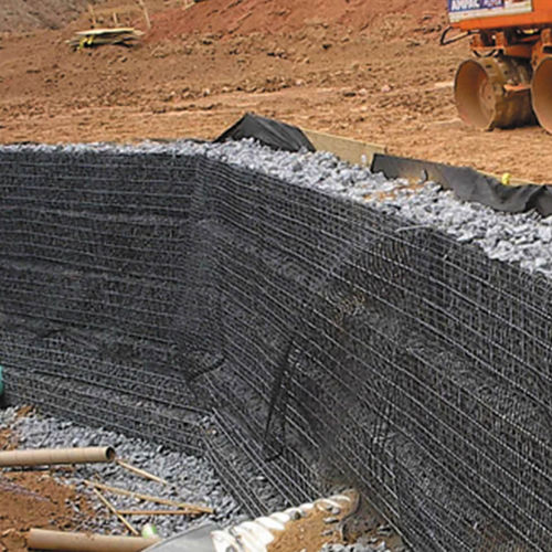 Metall-Geflecht für Stützmauer - Armtec - Gabion / für Metall zur Bodenverstärkung