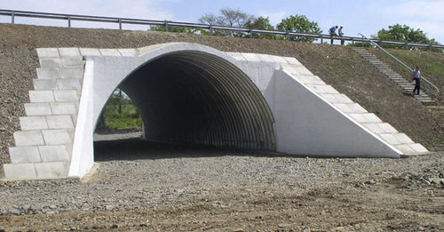Well-Metallblech - Armtec - gewölbt / Edelstahl / für Brückenbau