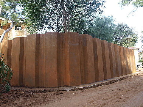 Beton-Stützmauer - Planas - Fertigbau / modular