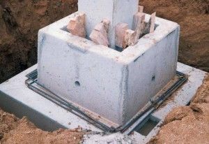 Beton-Einzelfundament - Planas - mit Fass / Fertig / Stahlbeton