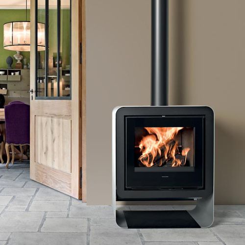 Holz-Kaminofen - ZIOS - Richard le Droff - 7 kW / modern / Stahl