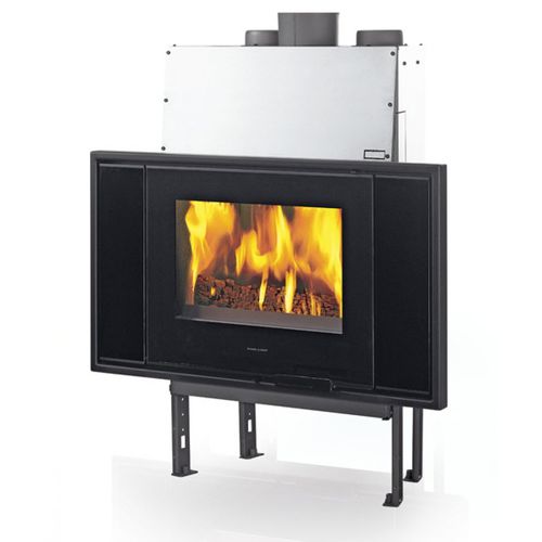 Geschlossene Feuerstelle / Holz - 7800 L - Richard le Droff - mit 1 Sichtseite / Stahl