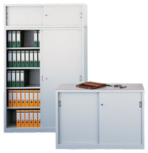 Niedriger Aktenschrank - Otto Kind GmbH & Co. KG - hoch / mit Schiebetür / modern