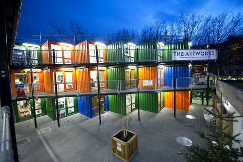 Containeranlage für sanitäre Anlagen - LONDON - Containex - für Lagerung / galvanisiertem Stahl / Modulare