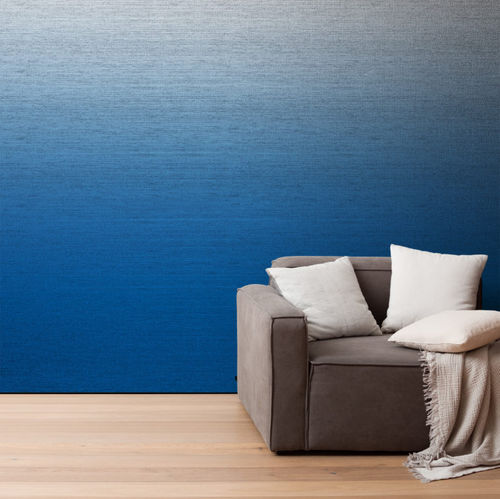 Moderne Tapete - COBALT - CALICO WALLPAPER - einfarbig / Stoffoptik / blau