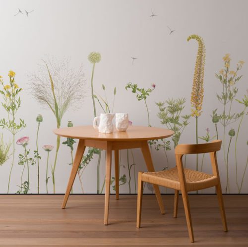 Moderne Tapete - WILDFLOWER - CALICO WALLPAPER - Blumenmotive / handgefertigt / feuerfest