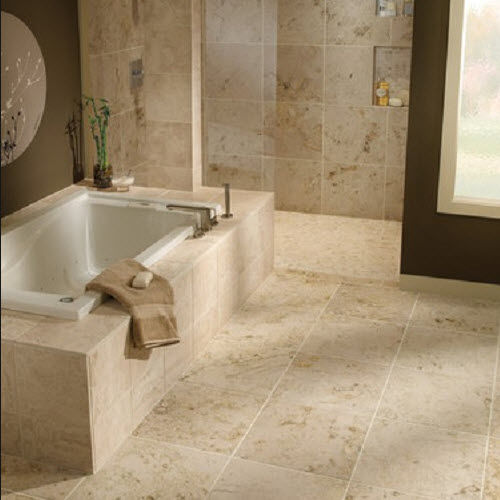 Natursteinfliesen - LIMESTONE COLLECTION - Daltile - poliert / für den Innenraum / bodenstehend